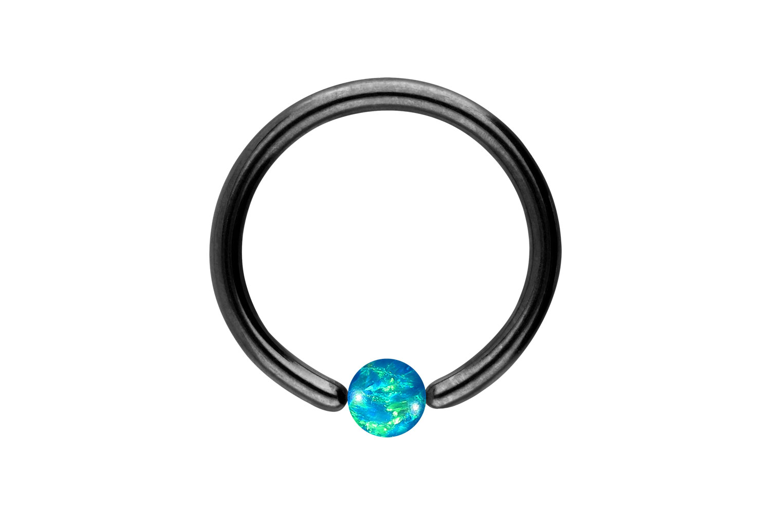Chirurgenstahl Klemmkugelring Piercing SYNTHETISCHER OPAL